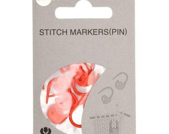 Tulip stitch markers pack of 7 knitting and crocheting - locking stitch markers - plastic stitch markers - knitting markers