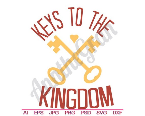 Keys To Kingdom Svg Dxf Eps Png Jpg Vector Art Etsy
