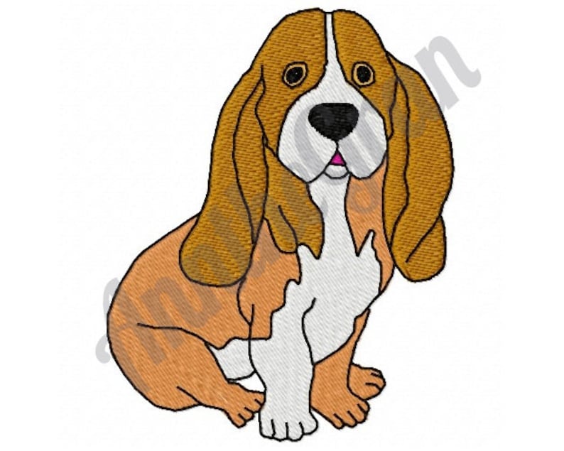 Basset Hound Embroidery Design. Machine Embroidery Design. Etsy