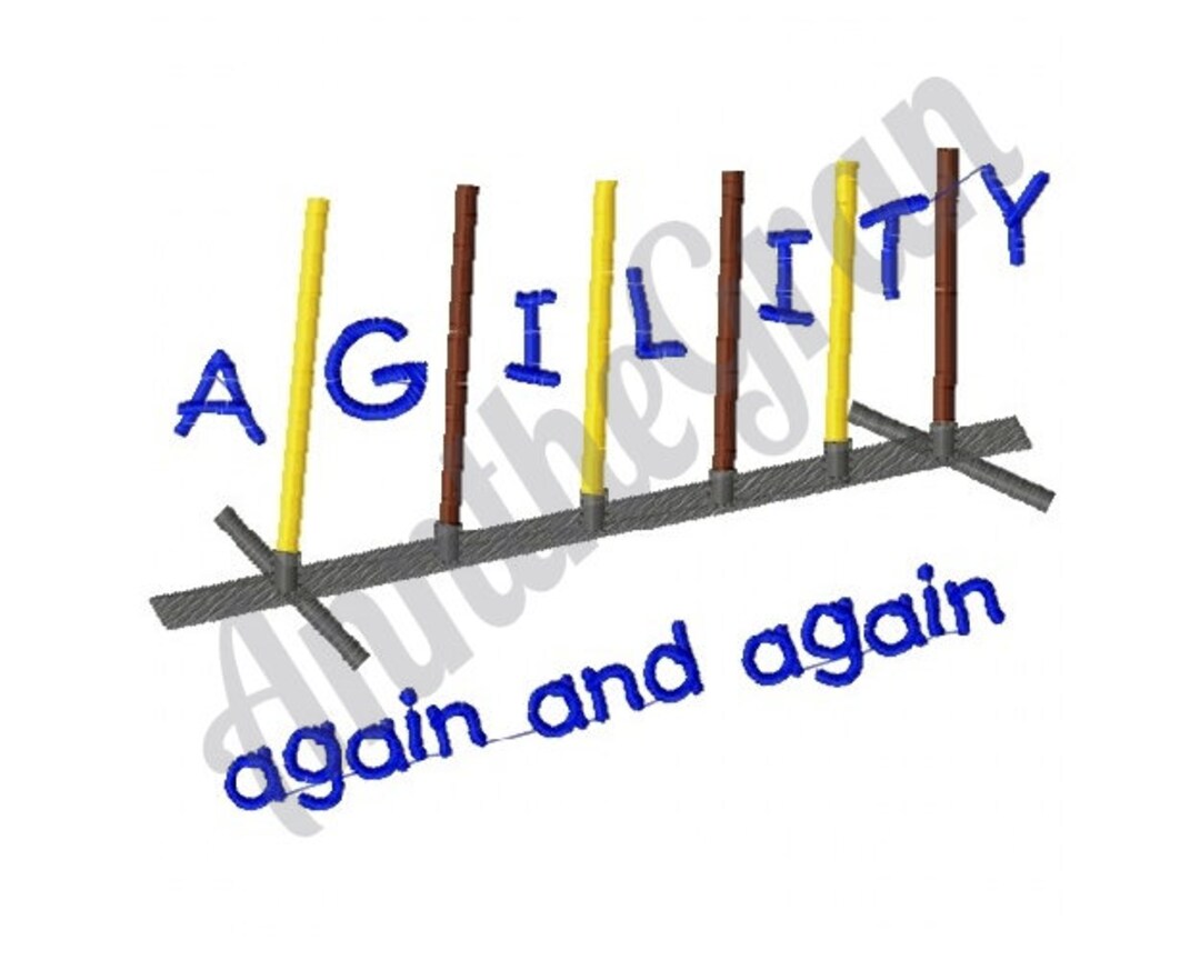 Dog Agility Obstacles Embroidery Design. Machine Embroidery Design