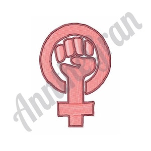 Feminist Symbol - Machine Embroidery Design. Raised Right Fist Embroidery Pattern. Feminism Embroidery Design