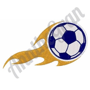 Soccer Ball Embroidery Design. Machine Embroidery Design. Fire Soccer Ball Embroidery Pattern. Fireball Design. Flame Football Pattern