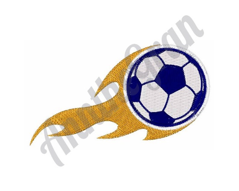 Soccer Ball Embroidery Design. Machine Embroidery Design. Fire Etsy
