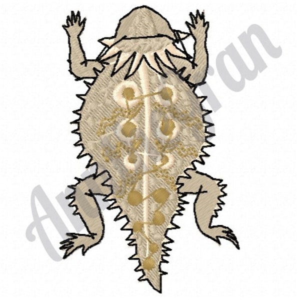 Horned Lizard Embroidery Design. Machine Embroidery Design. Lizard Embroidery Pattern. Horntoad Embroidery Pattern. Horny Toad Embroidery