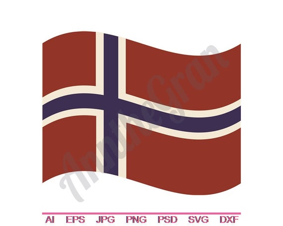 Bandera de Noruega Svg Dxf Eps Png Jpg Vector Art | Etsy España