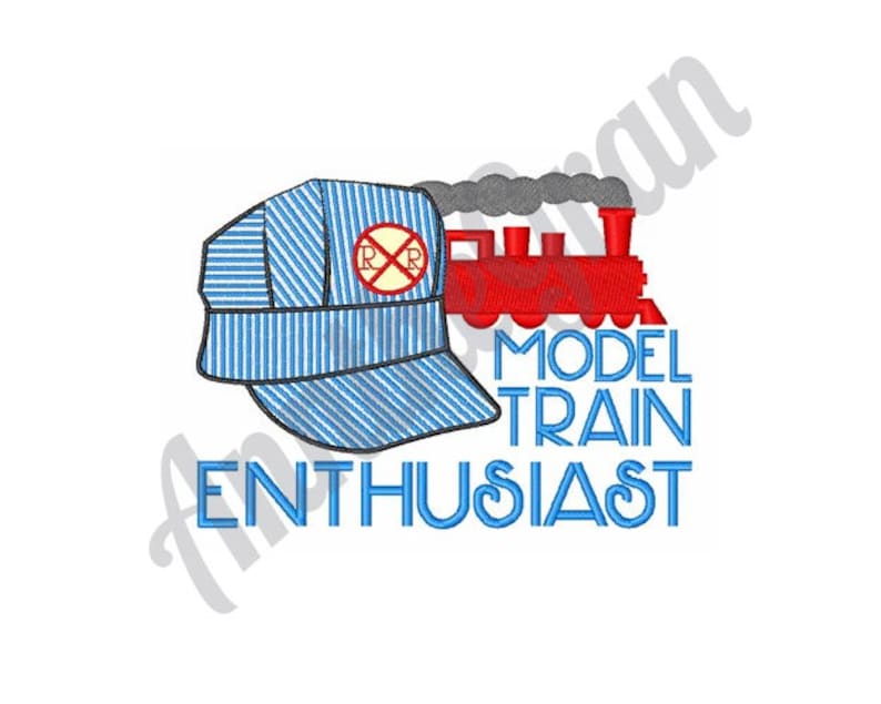 Model Train Enthusiast Machine Embroidery Design Etsy