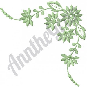 Floral Corner Decoration - Machine Embroidery Design