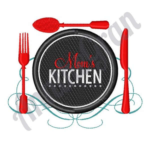 Table Setting Embroidery Design. Machine Embroidery Design. Mother's Kitchen Embroidery Design. Cooking Pattern. Dinner Design. Food Design