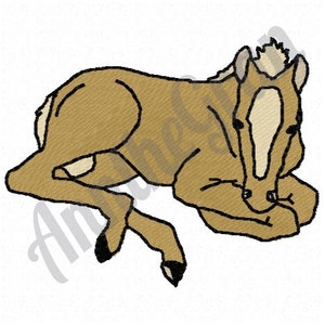 Foal Horse - Machine Embroidery Design. Baby Horse Embroidery Pattern. Colt Embroidery Design