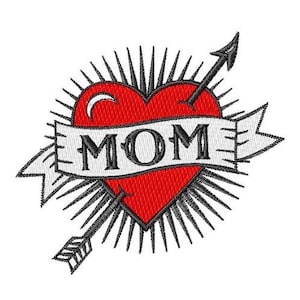 Mom Tattoo - Machine Embroidery Design