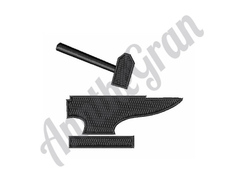 Hammer  anvil embroidery design blacksmith embroidery  etsy