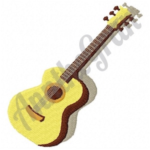 Guitar - Machine Embroidery Design. Classical Guitar Embroidery Pattern. Music Embroidery Design