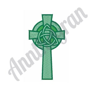 Celtic Cross Embroidery Design. Religious Pattern. Machine Embroidery. Celtic Knot Pattern. Irish Knotwork Cross Design. Christian Pattern