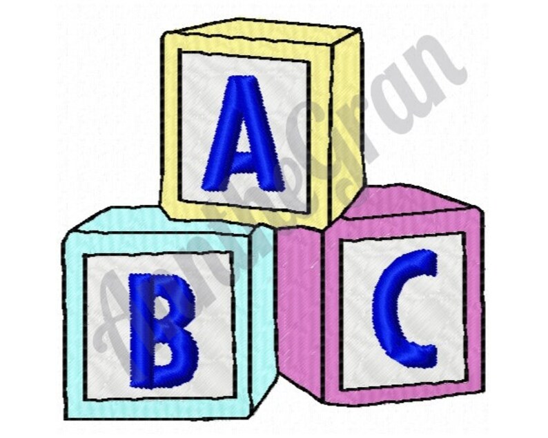 Alphabet Blocks Embroidery Design. ABC Embroidery Design. Etsy