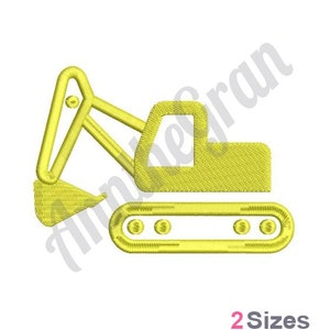 Digger Outline - Machine Embroidery Design - 2 Sizes, Excavator Embroidery Pattern,