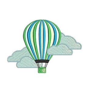 Balloon In Clouds - Machine Embroidery Design