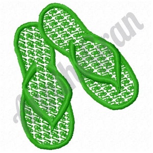 Flip Flops Embroidery Design. Beach Embroidery Design. Machine Embroidery Design. Summer Embroidery Design