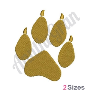 Wolf Paw Print - Machine Embroidery Design - 2 Sizes, Wild Animal Pawprint Embroidery Pattern, Wolf Pawprint Embroidery Design