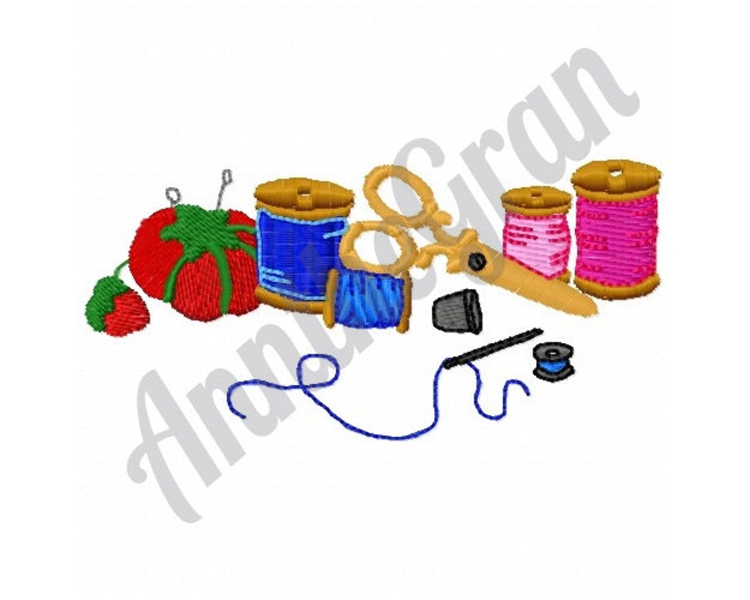 Sewing Supplies Embroidery Design. Machine Embroidery Design. Sewing ...