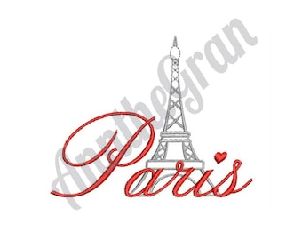 Paris Embroidery Design. Eiffel Tower Embroidery Design. Machine Embroidery Design. French Landmark Pattern. France Embroidery Design