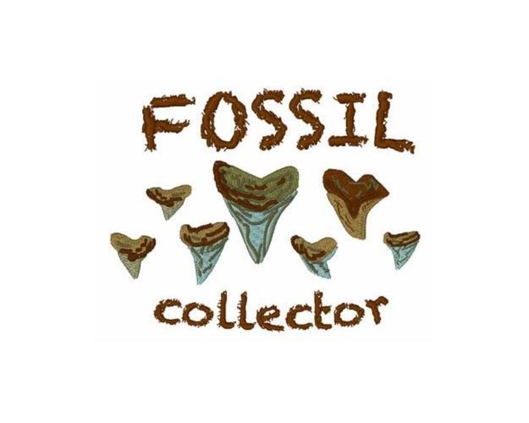 Fossil Collector - Machine Embroidery Design, Shark Teeth Fossils ...
