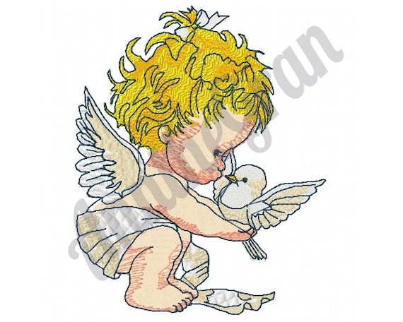 Baby Angel Embroidery Design, Bird Embroidery - Etsy