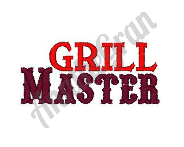 Grill Master Machine Embroidery Design. I Love Grilling | Etsy