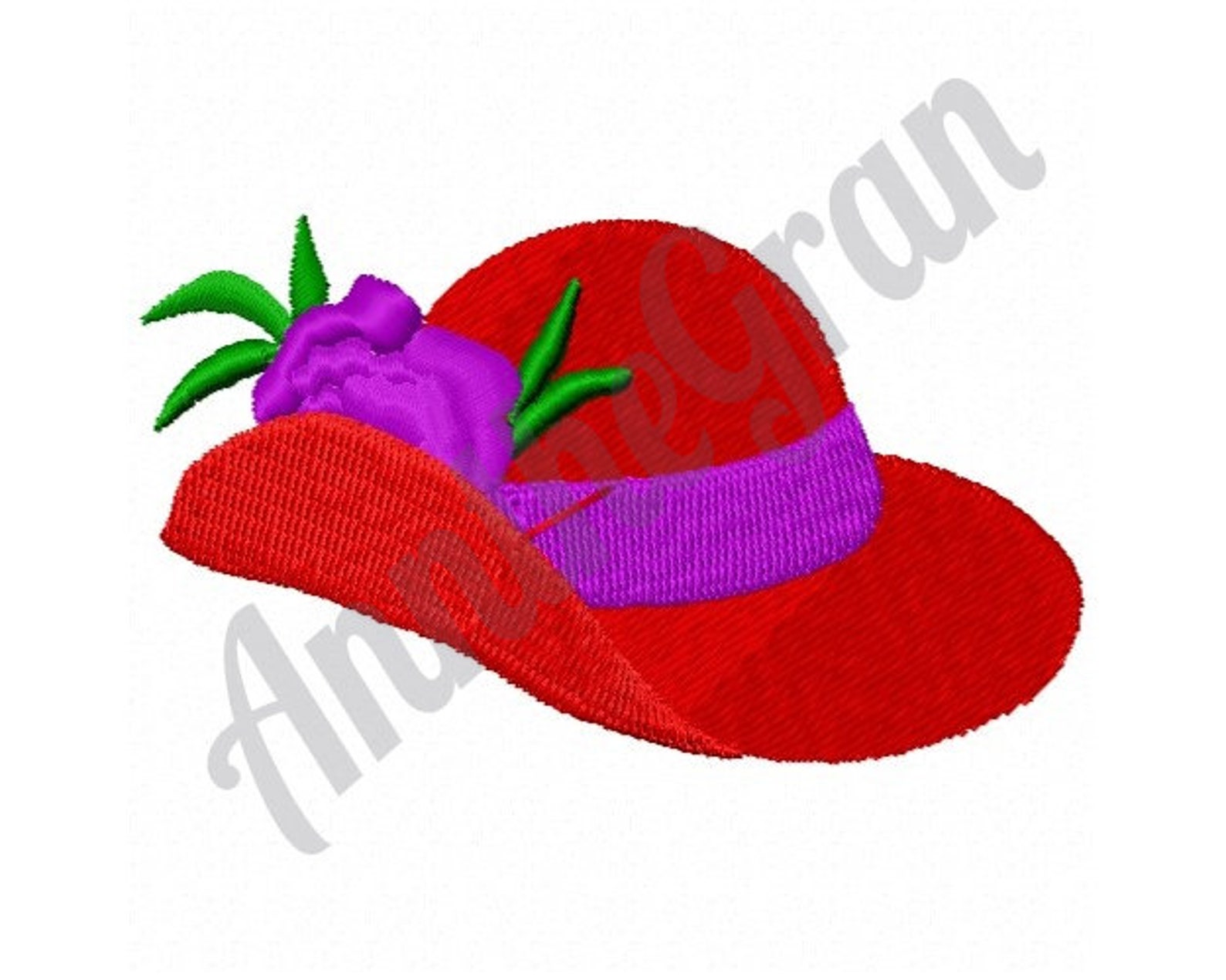 Red Hat Machine Embroidery Design Etsy