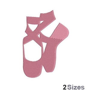Plie Stance Ballerina Shoes - Machine Embroidery Design - 2 Sizes, Ballerina Shoes Embroidery Pattern, Ballet Pointe Shoes Embroidery Design