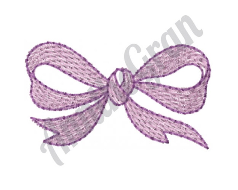 Satin Ribbon Bow Embroidery Design. Machine Embroidery Design. Etsy