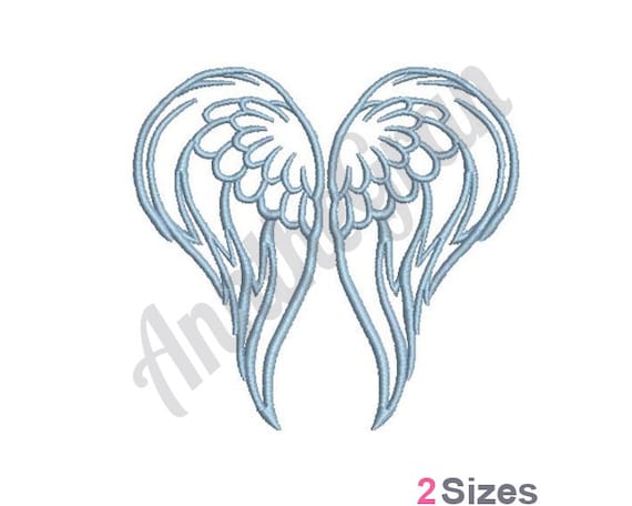 Alas de angel decorativas diseno de bordado a maquina 2 tamanos patron de bordado de alas de angel diseno de bordado religioso Etsy Espana