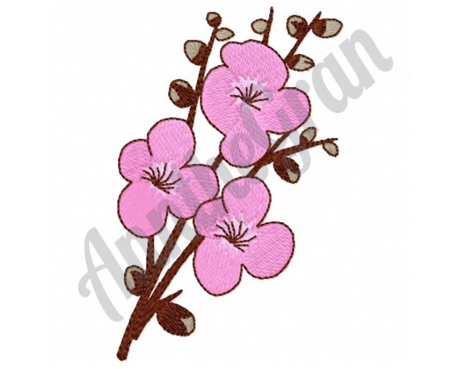 Cherry Blossom Embroidery Design. Machine Embroidery Design. Etsy UK