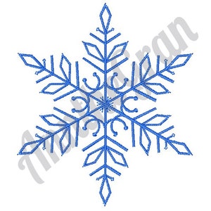 Snowflake - Machine Embroidery Design. Winter Snowflake Embroidery Pattern. Snowflake Outline Embroidery Design