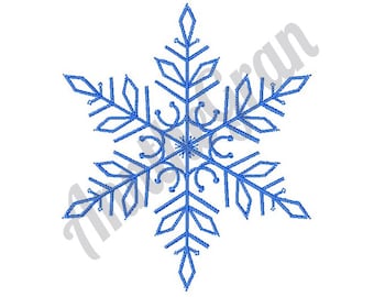 Snowflake - Machine Embroidery Design. Winter Snowflake Embroidery Pattern. Snowflake Outline Embroidery Design