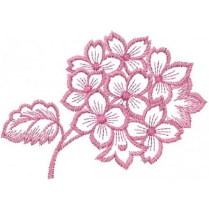 Hydrangea Flowers Embroidery Design