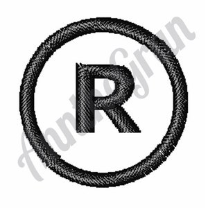 May include: Black and white image of a registered trademark symbol. The symbol is a circle with the letter "R" inside.