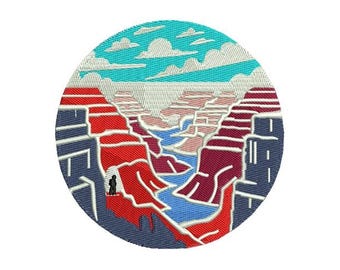 Grand Canyon Splendor - Machine Embroidery Design, Arizona Landmark Embroidery Pattern, National Park Embroidery Design