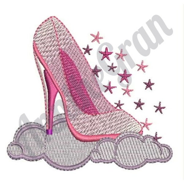 Glass Slipper - Machine Embroidery Design, High Heels Embroidery