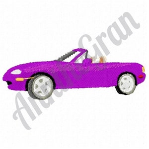 Convertible Car Embroidery Design. Sports Car Embroidery Design. Machine Embroidery Design. Cabriolet Pattern. Car Embroidery Design