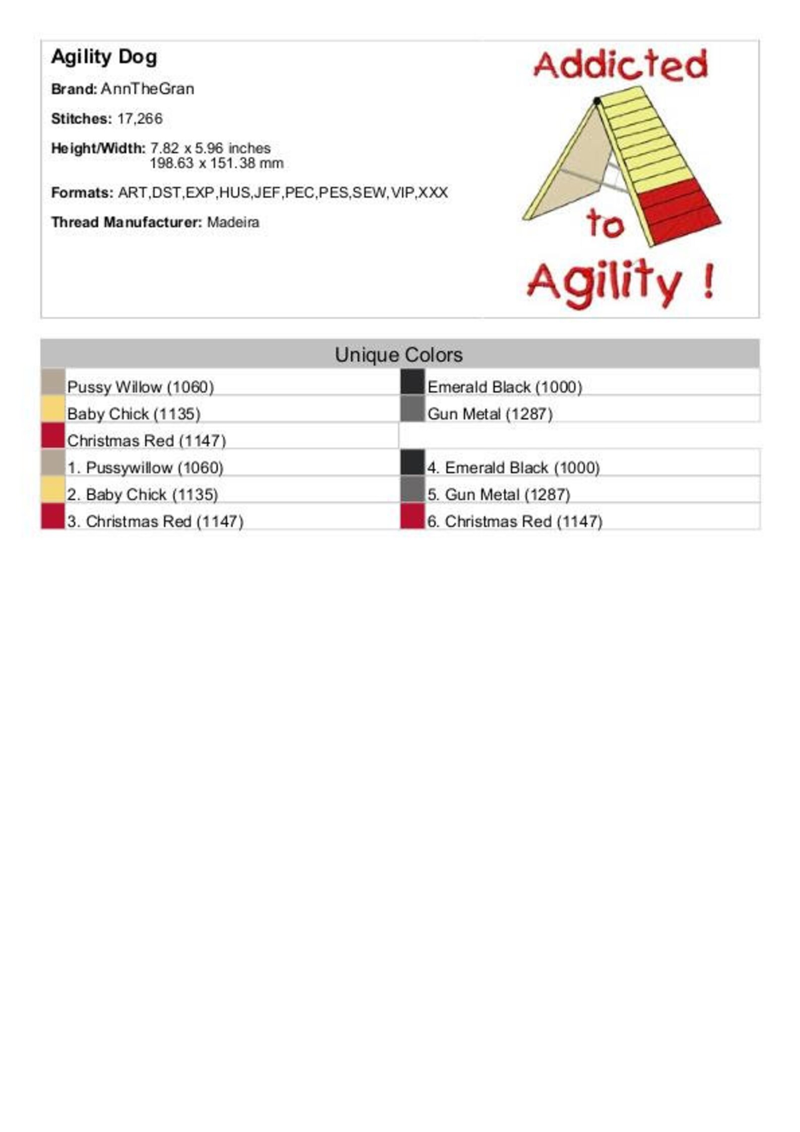 Dog Agility Embroidery Design. Machine Embroidery Design. Etsy