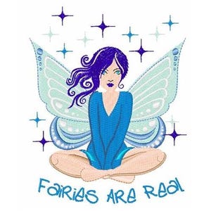 Fadas são reais - Design de bordado à máquina