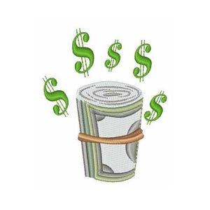 Money Roll - Machine Embroidery Design