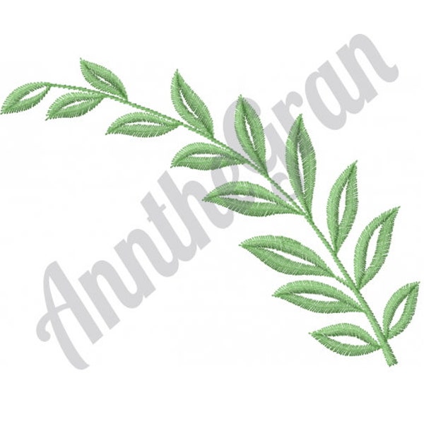 Olive Tree Branch - Machine Embroidery Design. Olive Leaves Embroidery Pattern. Olive Tree Leaf Embroidery Design