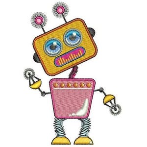 Silly Robot - Machine Embroidery Design