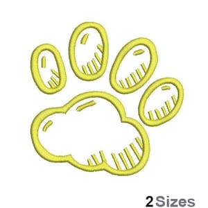 Paw Print Outline - Machine Embroidery Design - 2 Sizes, Animal Footprint Embroidery Pattern, Dog Pawprint Embroidery Design