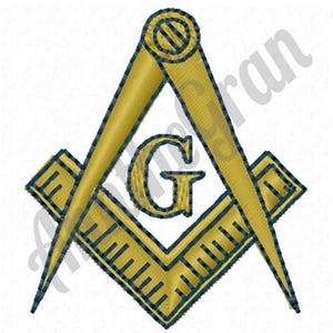 Masonic Embroidery Design. Machine Embroidery Design. Mason Embroidery Design. Compass Embroidery Design. Masonic Emblem Embroidery Design