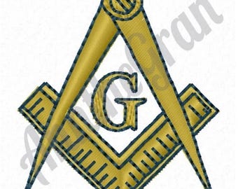 Masonic Embroidery Design. Machine Embroidery Design. Mason Embroidery Design. Compass Embroidery Design. Masonic Emblem Embroidery Design