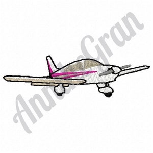Piper Airplane  - Machine Embroidery Design. Light Aircraft Embroidery Pattern. Flying Airplane Embroidery Design