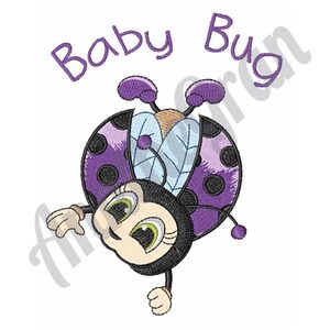 Baby Bug Machine Embroidery Design image 1