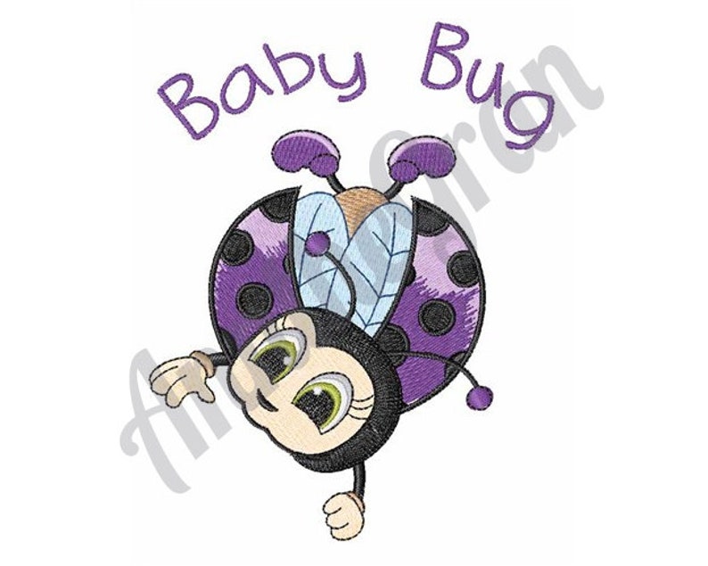 Baby Bug Machine Embroidery Design image 1